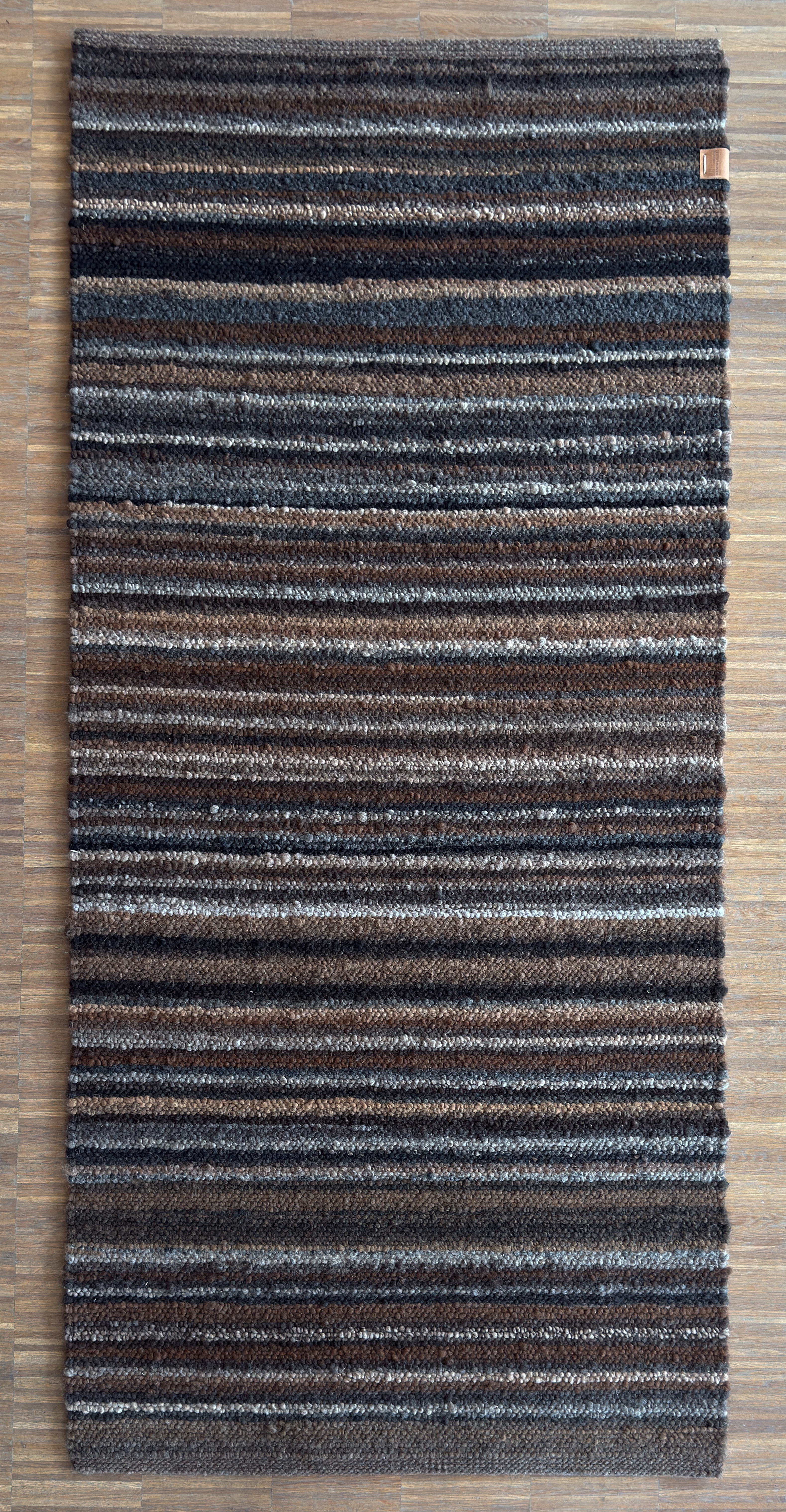 ALPAKA braun-grau gestreift - 80/175 cm
