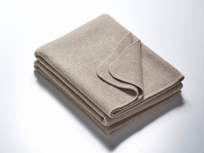 Wolldecke "Die Decke" graumeliert 155/200 cm
