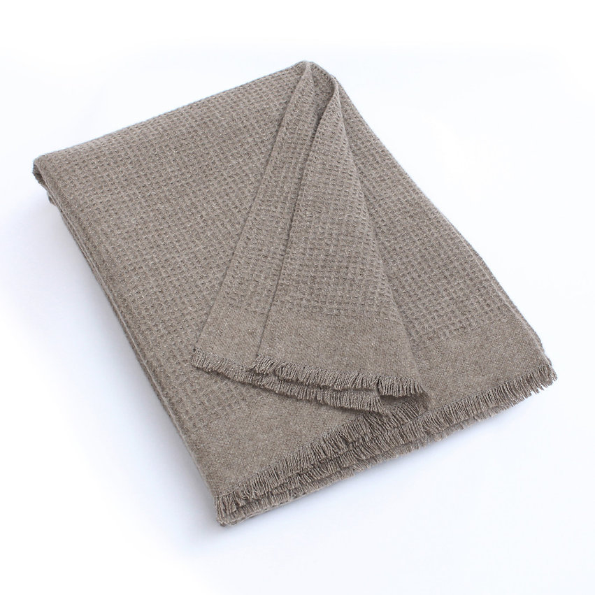 Wolldecke CalmFineGrid - wattgrau 145/200 cm