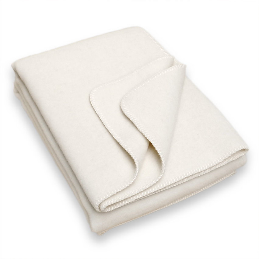 Wolldecke MeltLikeSnow - vanilleweiß 145/200 cm